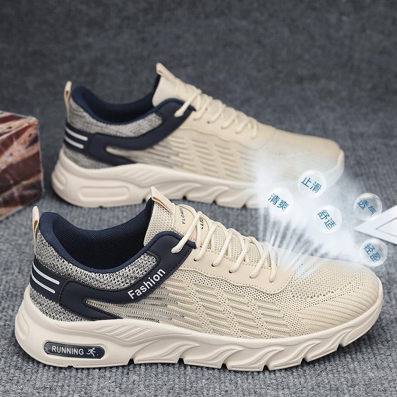 Men's shoes spring and autumn new trend fashion all-match sports shoes casual flying weaving all-match trendy shoes