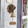 Dog Head Resins Statue Doorbell with Welcome Sign Farmhouses Entryway Wall Hanging Bells Ornament Easy Installation