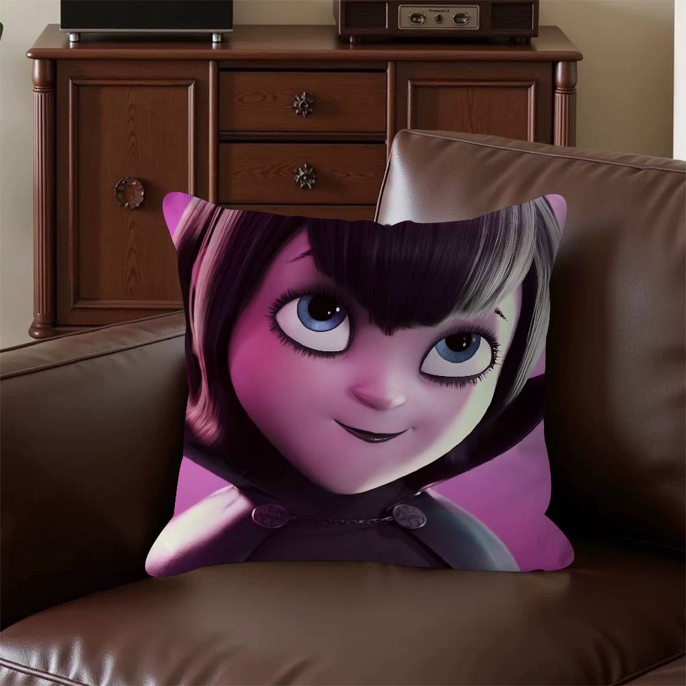 H-Hotel T-Transylvania Anime Cartoon Office Cushion Pillowcase Car Cushion Cover45X45CM Lumbar Pillowcase Sofa Pillowcover