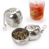 Ball Shape Mesh Filter Strainer With Hook And Rope Chain For Loose Tea Leaf And Spice, Home Kitchen Tool, Stainless Steel
