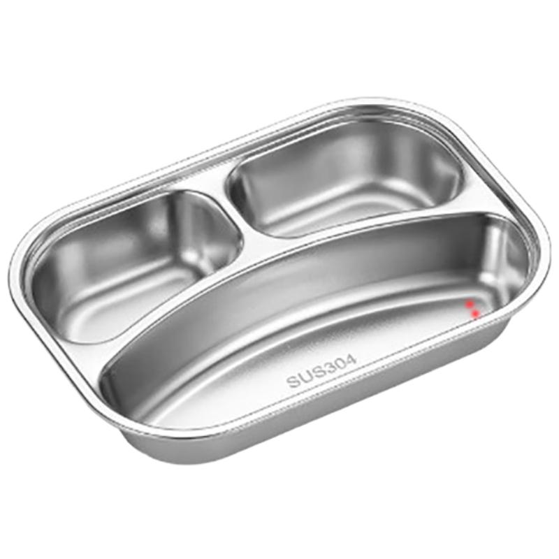 304 Stainless Steel Divided Meal Tray