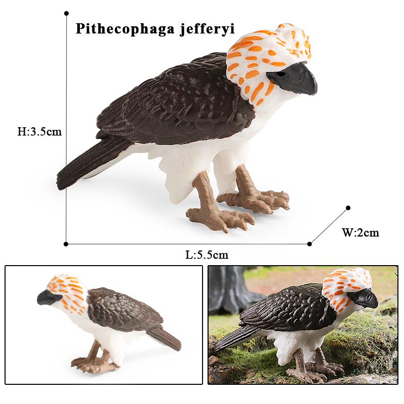 Oenux Wild Bird Animals Forest Night Eagle Condor Figurines PVC Action Figure Garden Decoration Education Miniature Toy Kid Gift