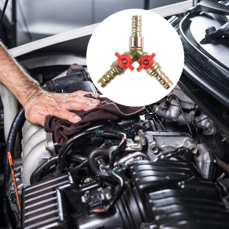 Y Type Copper Valves Hose Connector Fitting For Automotive Engine Systems Fluid Diversion Vehicle Cooling Pipe Networks