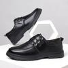 Men's British Casual Lace Up  Walking Shoes Men Business Casual Leather Shoes Men Fashion Breathable Comfortable Shoes