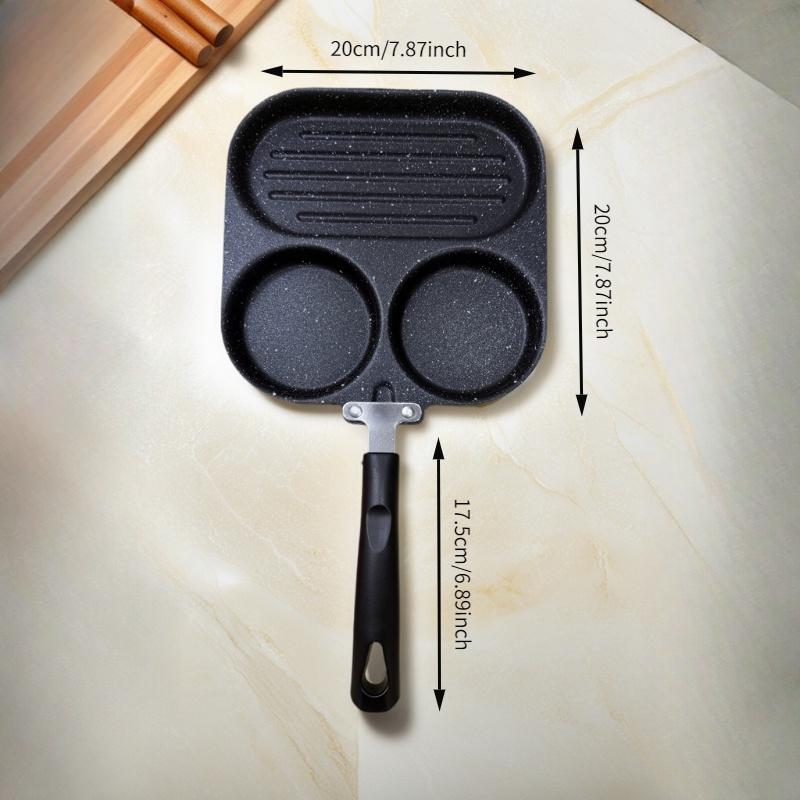Three-in-one Breakfast Thick Frying Pan for Home Use, Frying Eggs, Flat-Bottomed Frying Pan, Steak Eggs,