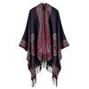 Ethnic Style Paisley Tassel Shawl: Cozy Imitation Cashmere Cloak & Windproof Scarf for Travel & Air Conditioning