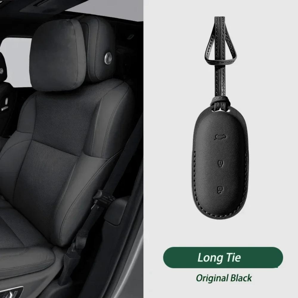 Leather Car Key Case Shell Keychain for Lixiang L9 L8 L7 L6 Key Case Cover for LI Lixiang Leading Ideal L6 L7 L8 L9 2022-2025
