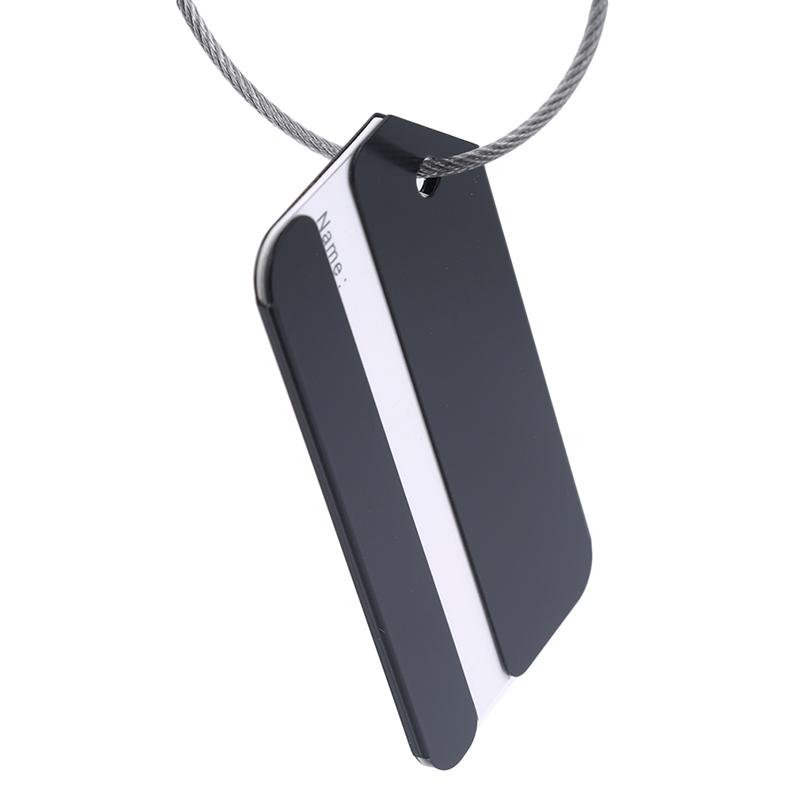 

Бирки для багажа Бирка для чемодана из алюминиевого сплава Набор дорожных этикеток со стальной петлей Багажные бирки для чемоданов Дорожные аксессуары чёрный