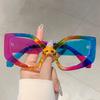 The Same Retro Personalized Rainbow Frame Anti-Blue Glasses Trendy Street Shooting Exaggerated Colorful Flat Glasses