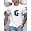 T-shirt da uomo con scollo a O, manica corta, stampa, cotone, comoda, da uomo