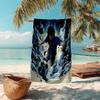 1pc Soccer Hero Action Cartoon Quick Dry Microfiber Bath Towel for Swimming Surfing Camping Unisex Holiday. SJT720125