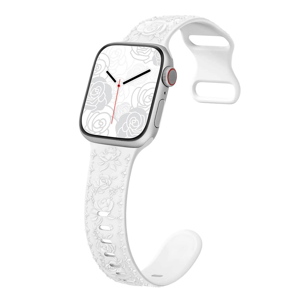 Engraved Strap for Apple watch band 45mm 44mm 42mm 49mm 40mm 41mm Silicone Bracelet Correa iWatch Series 8 9 7 6 5 4 3 Ultra SE