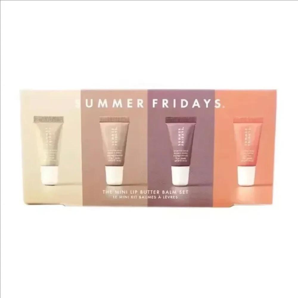 New Summer Friday Mini Lip Gloss Set Vanilla Beige Balm Long-lasting Moisturizing Soft 1 pcs 11 4PCS 1SET A