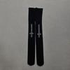 Vintage Cross Pantyhose Breathable Rhinestone Stockings Fashion Black Gothic Tights  Party Wear
