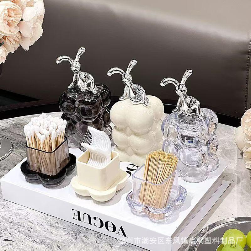 High-value Marshmallow Cotton Swab Holder, Household Living Room Decoration Ornament, Toothpick Storage Box.