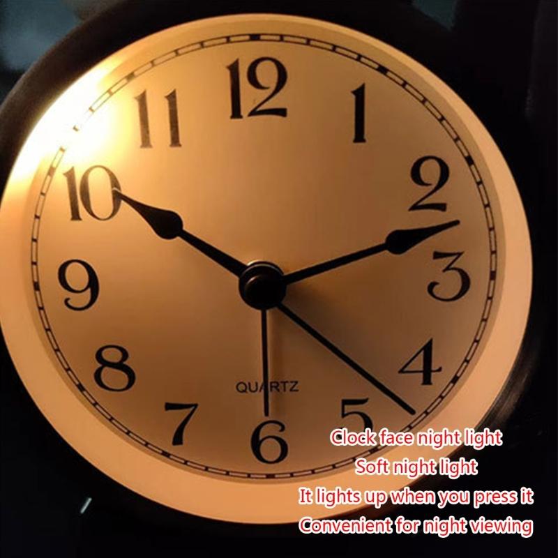 Metal Creative Alarm Clock Small Mute Alarm Clocks Bedside Electronic Round Number Desk Table Home Decoration Clock
