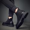 Fashion Men Luxury Fashion Chelsea Boots Black Trendy Original Leather Shoes Cowboy Spring Autumn Boot Handsome Platform Ankle Botas Man