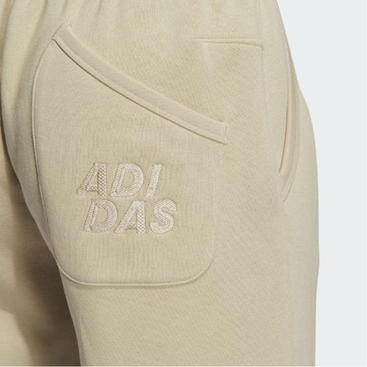 adidas Pantalon Large en Polaire Toutes Saisons Couleur Unie Détail Broderie Lettre Pantalon de Sport Tricoté Pantalon Femme Brun Prairie IY4279