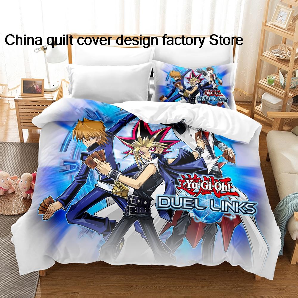 

Comforter Yami Yugi Bedding Set Cartoon Anime Three-Piece Set Adult Kid Bedroom s Yamatonokami Yasusada Yami Yugi Comforter (quilt)-EU Single(135*200cm)3pcs