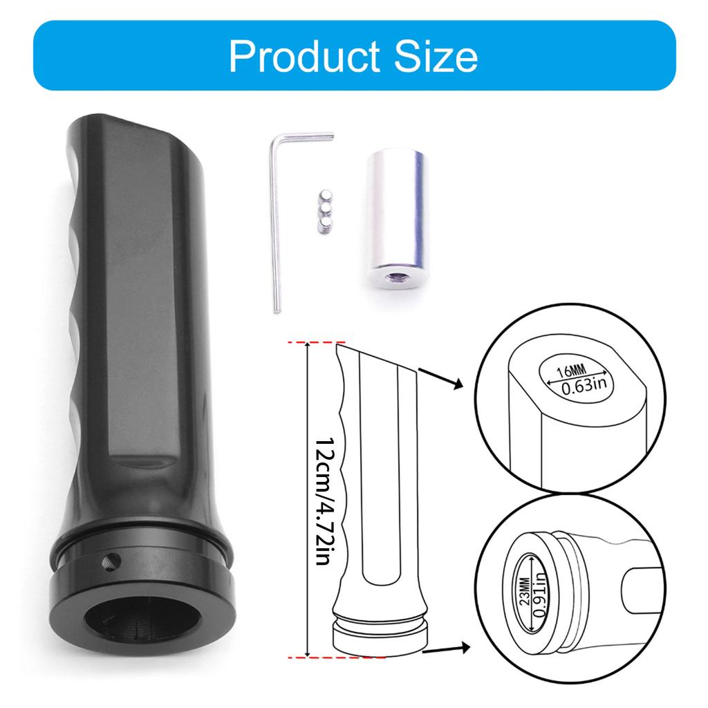 Easy to Install Handbrake Cover Aluminum Ergonomic Brake Handle Cover Simple to Operate for Enhances Driving Pleasure