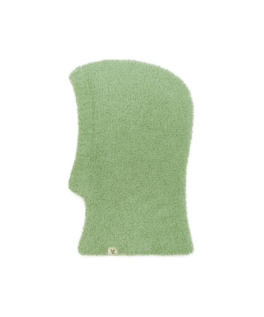 Bajal Monogram Label Soft Knit Balaclava Light Green