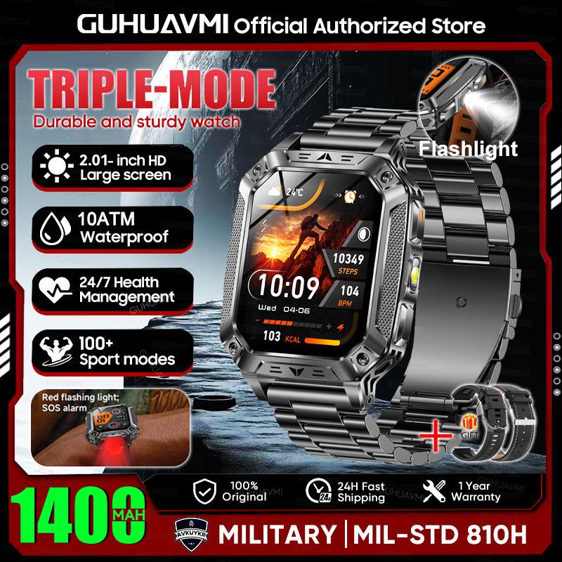 New 1400mAh Super Battery Durable Adult Smart Watch 2.01 inch GPS Trajectory 10ATM Waterproof BT Call Sports Smartwatch Men