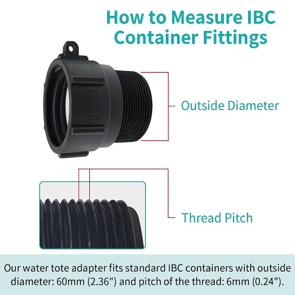 Plastic Ton Bucket Joint Accessories 2 Inch Ton Bucket Adapter IBC Tote Adapter  Tote Connector