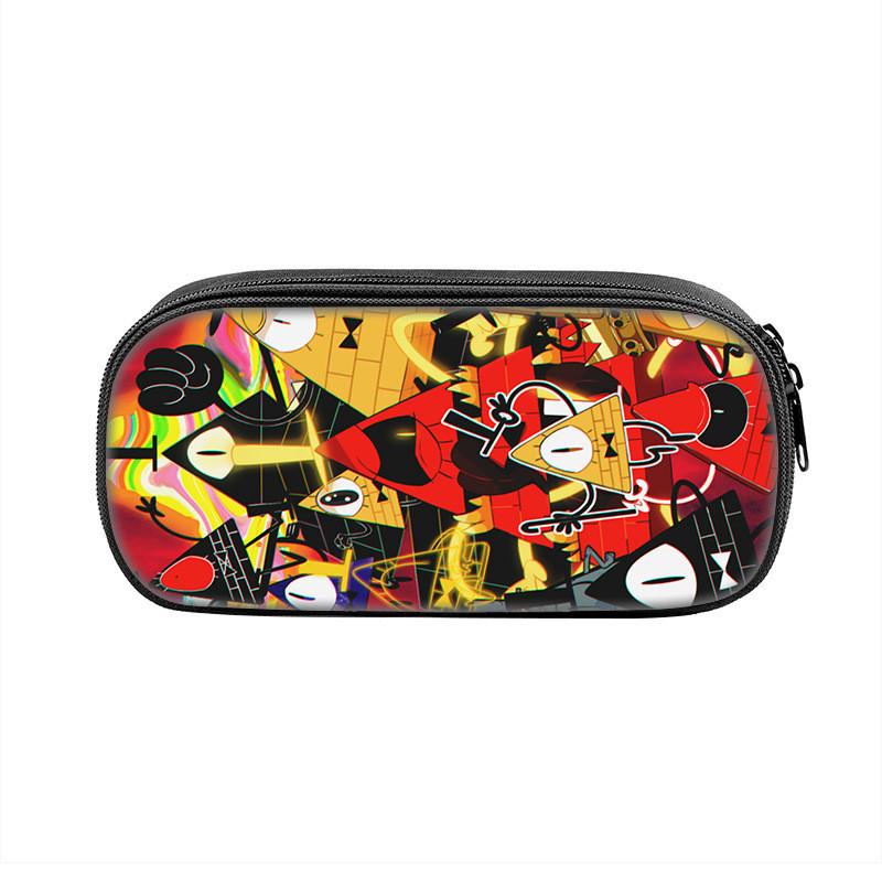 Gravity Falls Cartoon Pencil Case Large Capacity Nylon School Supply Organizer For Students