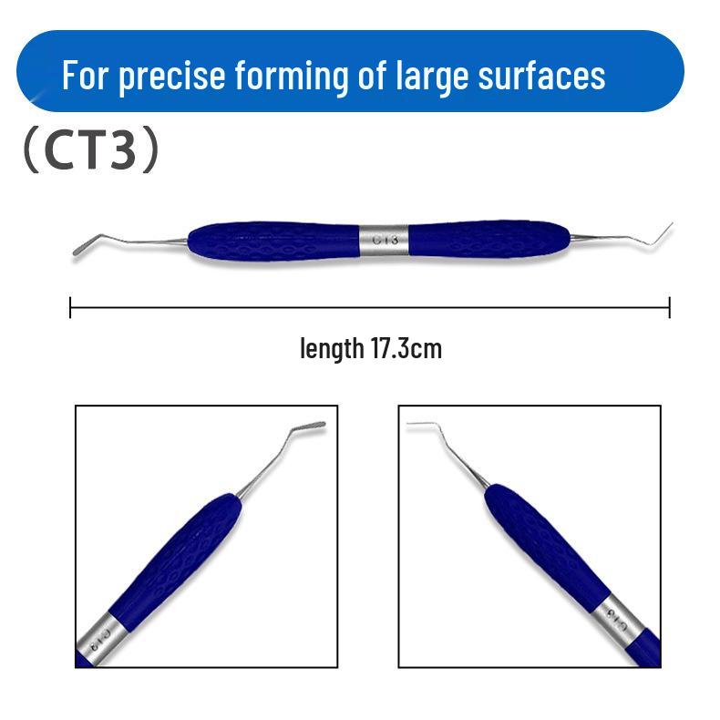 Dental Aesthetic Filling Resin Trimmer Kit, 7-Piece, New Silicone Handle, High-Temperature Resistant.