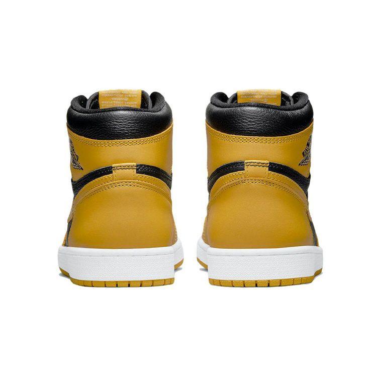 Air Jordan 1 Retro High OG GS Pollen Kids Sneakers Yellow Black White 575441-701