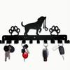 Temu Mini Metal Dog Paw Key Holder - Wall-Mounted Pendant Ornament