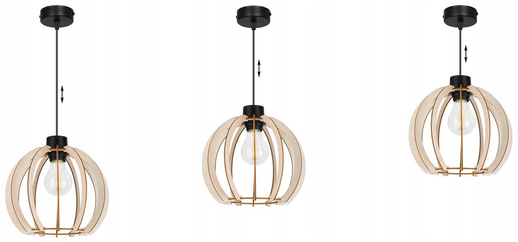 MODERN WOODEN LED CEILING HANGING LAMP