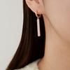 Monograph Piper Earrings Mger0343 14K Gold Plated (Rose Gold + White Cubic Zirconia)