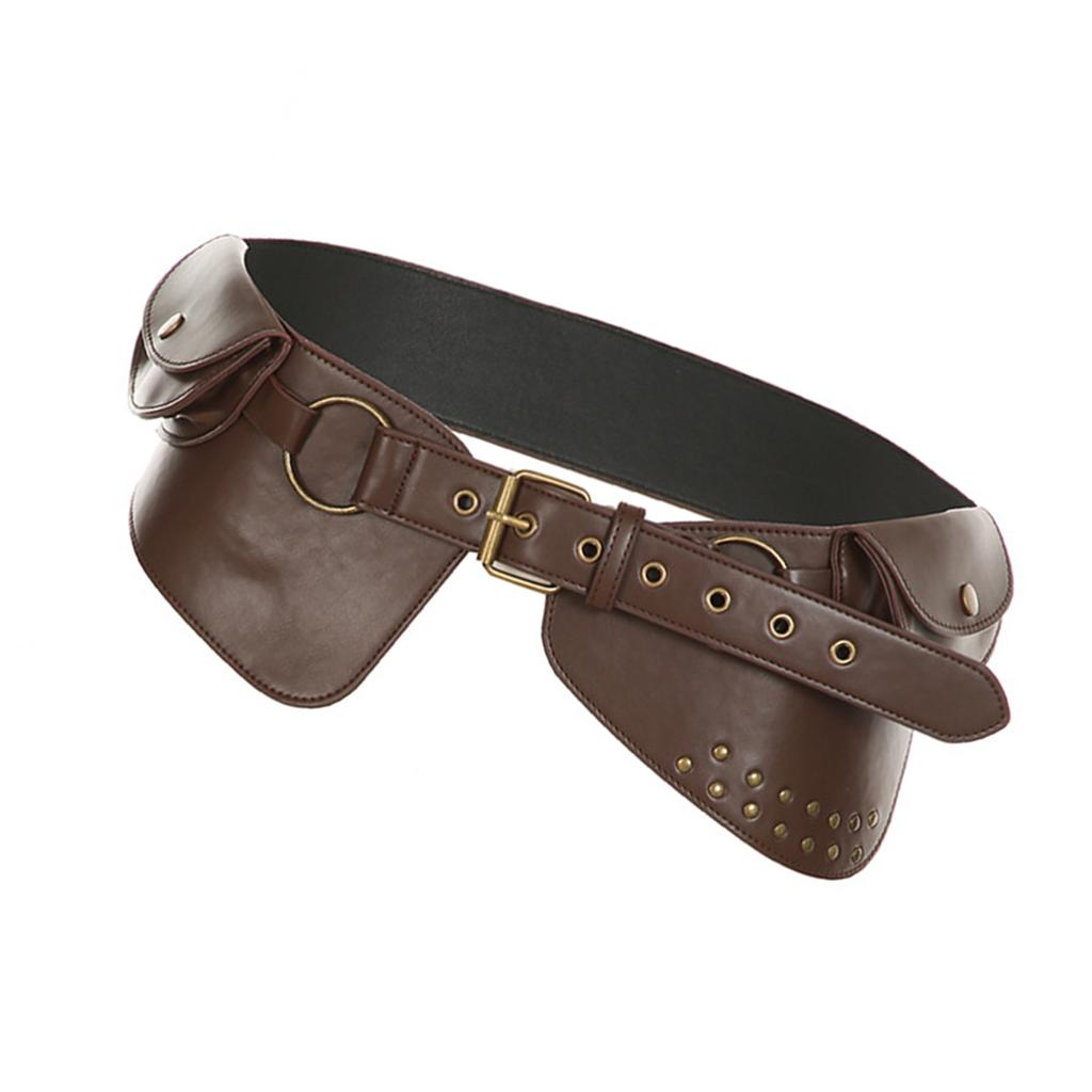 Rivet Studded Corset Adjustable Waistband Waist Bag Belt Women Cincher Cool Waistband Punk Fanny Belt Waist Accessory