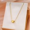 Heart-Shaped Korean Necklace: Elegant, Sweet, Colorfast, Versatile, Washable, Beloved Collarbone Chain