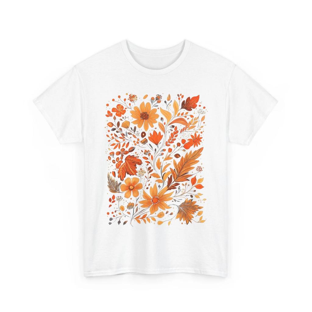 Fall Aesthetic T-Shirt | Autumn Leaves Pumpkin Spice Tee | fall season flower