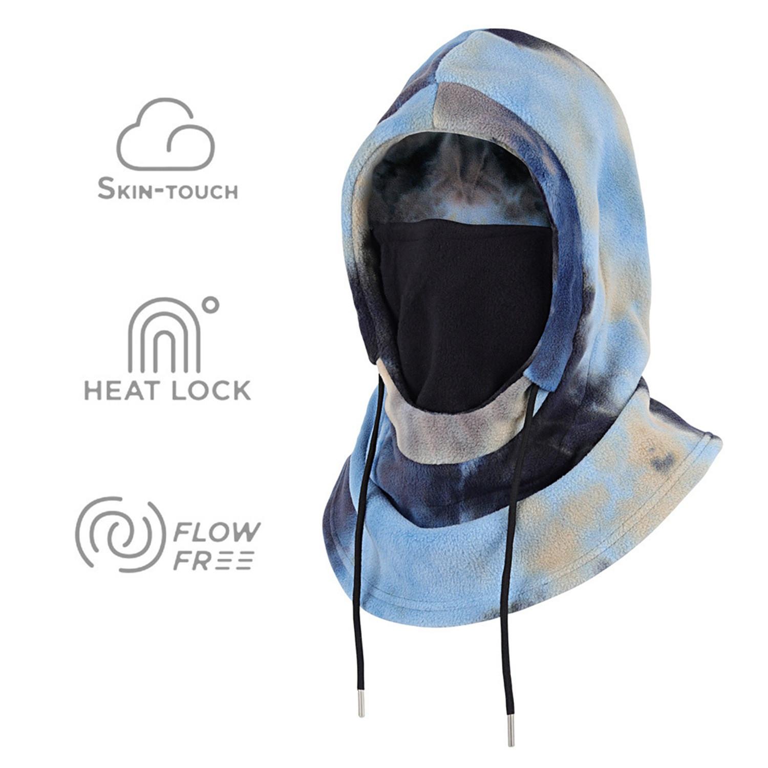 

Лыжная маска для мужчин и женщин, зимняя Балаклава, теплая ветрозащитная маска для лица, флисовый капюшон, полный головной убор, шарф, утеплитель для шеи One Size тёмно-синий