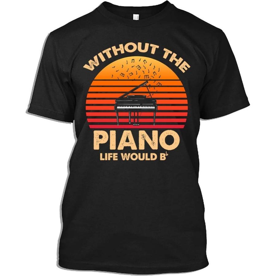 Music Tshirt Without Piano Life Would Bb Keyboard Pianist T-Shirt for Men (Black - M) XXXXXL разноцветный
