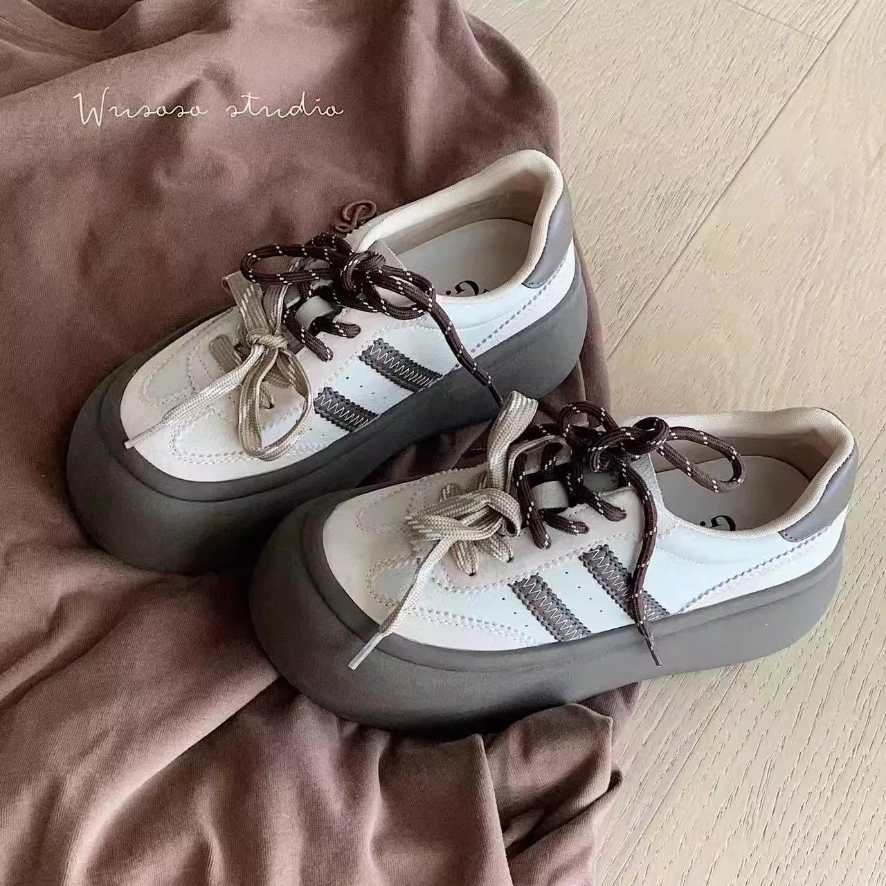 

Женские элегантные дизайнерские туфли на шнуровке из вулканизированной стали, женские весенние новые плоские нескользящие кроссовки для улицы для студенток 40