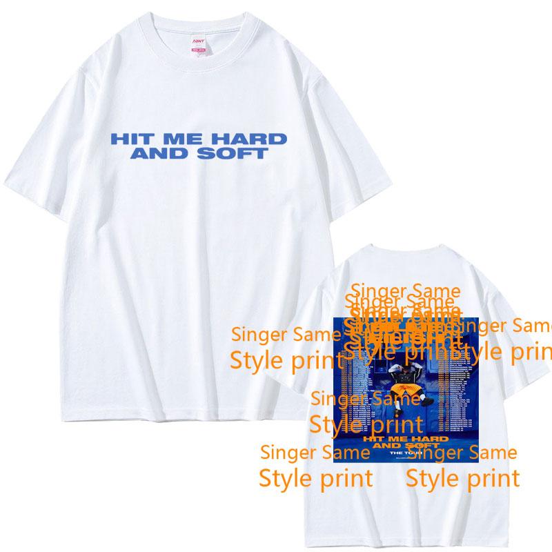 Uderz Mnie Mocno i Delikatnie Ten Sam Styl Nadruk Koszulki Unisex Moda Muzyka Pop Koszulki Unisex Codzienny Luźny T-shirt Krótki Rękaw