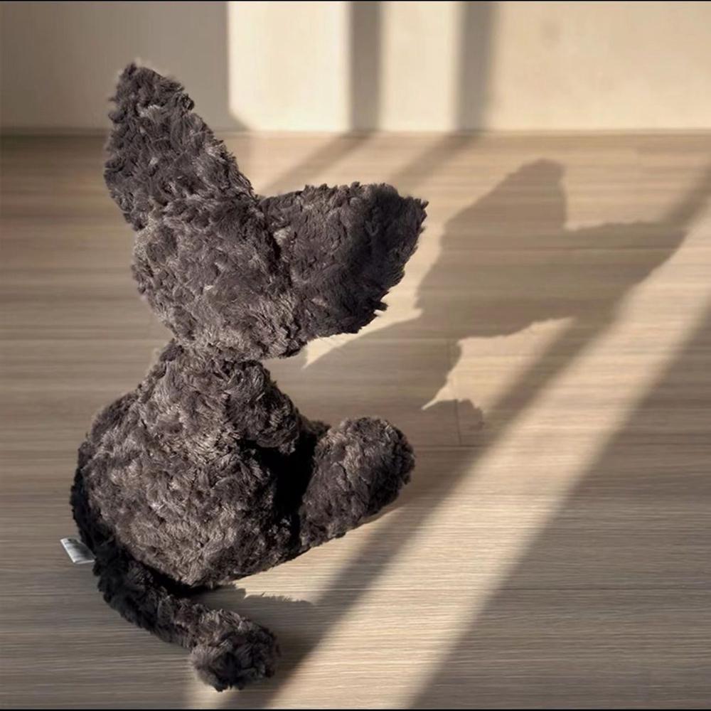 50CM Czarny Niemiecki Kot Pluszowa Zabawka Czarno-Biały Kawaii Mały Kręcony Miękki Lalka do Towarzyszenia Do Wysłania Dzieciom Prezent Urodzinowy Świąteczny