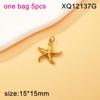 Titanium Steel Starfish & Seashell Ocean Style Pendant for DIY Necklaces & Bracelets