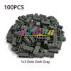 100 Stück Baustein Simulation Stadtmauer Ziegelstein 1x2 1x3 1x4 Noppen Baustein DIY Modell Zubehör Kompatibel 98283 15533