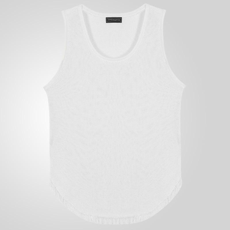 Men'S Summer New Style Men'S Thin Breathable Sports Fitness Sleeveless Knitted Shirt Casual Loose Knitted Tank Top