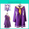 Exquisite No Game No Life Shiro Student Uniform Cosplay Dress Shirt And Tie Set