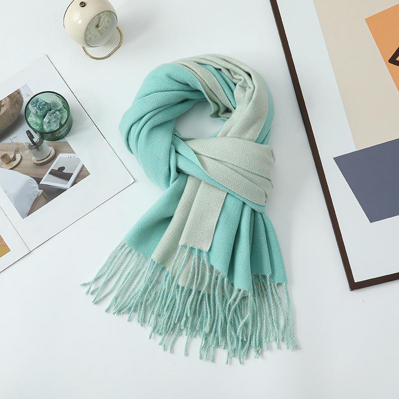 Double-Sided Wool & Faux Cashmere Scarf: High-End Feel, Versatile for Girls & Men, 2026 Autumn/Winter Collection