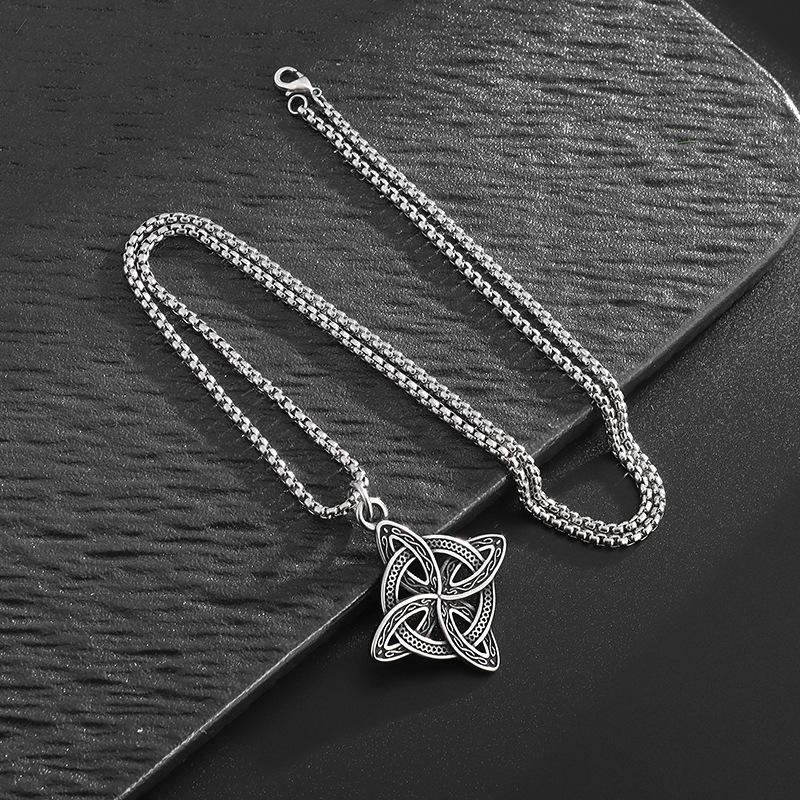 Wisiorek Vintage Celtycki Węzeł Irlandzki Pusty Biżuteria Zachowująca Kolor Naszyjnik