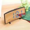 Curved LED Mirror Alarm Clock with Thermometer for Students