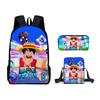 3D-Spiel Blox Fruits Schultasche Rucksack Umhängetasche Federmäppchen Rucksack Dreiteiliges Set