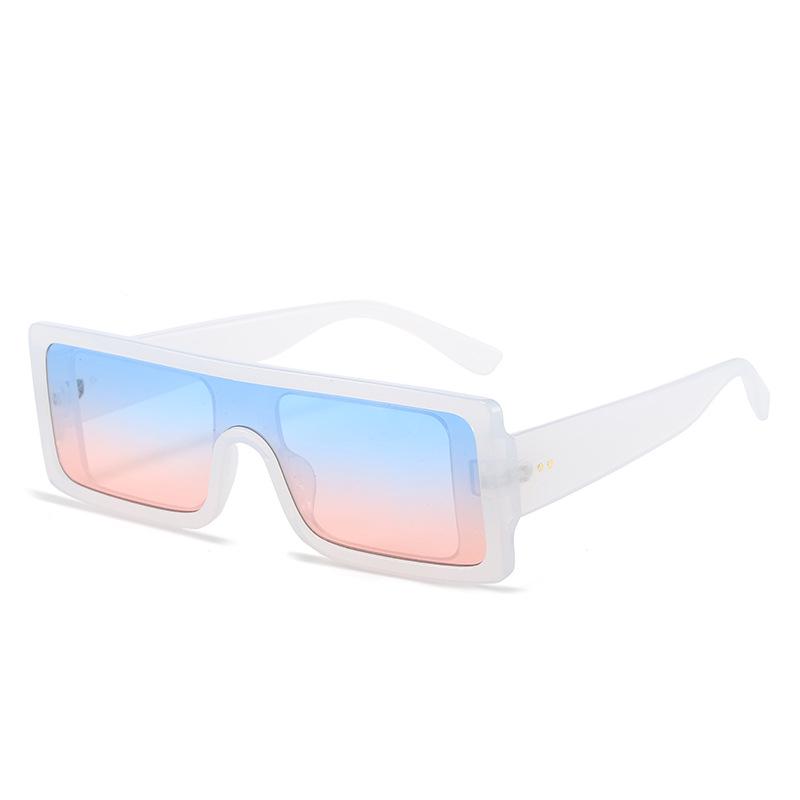 2023 Colorful INS Large-Frame One-Piece Sunglasses for Women - European & American Style